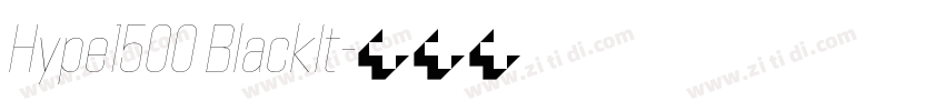Hype1500 BlackIt字体转换